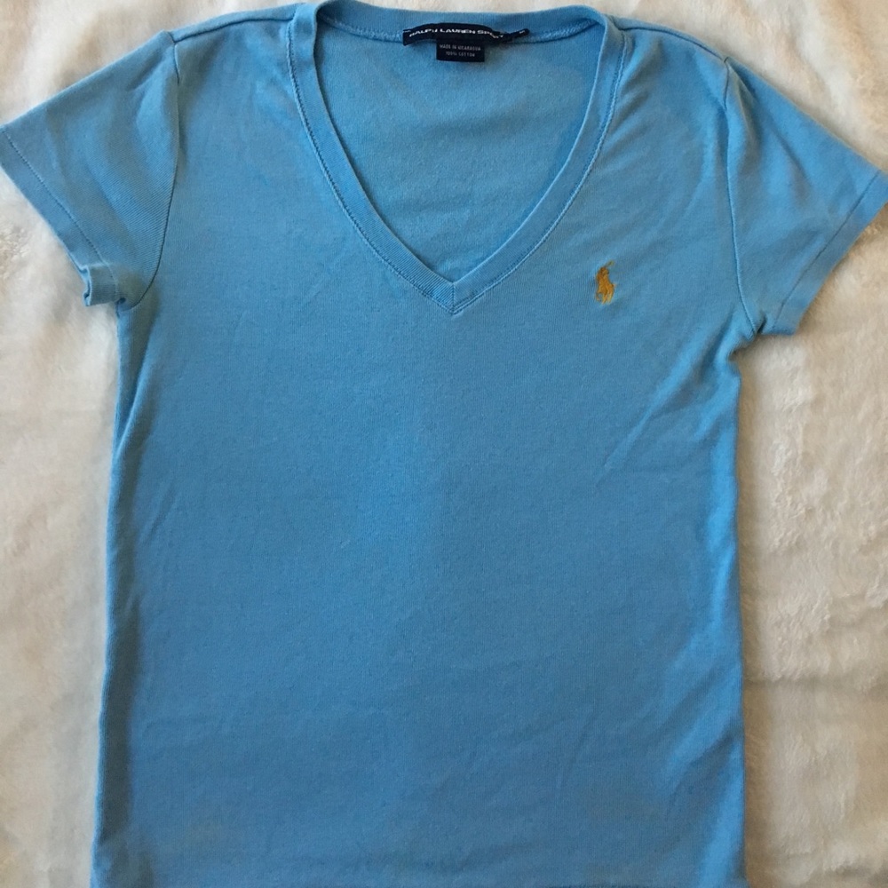 ralph lauren v neck sport shirt
